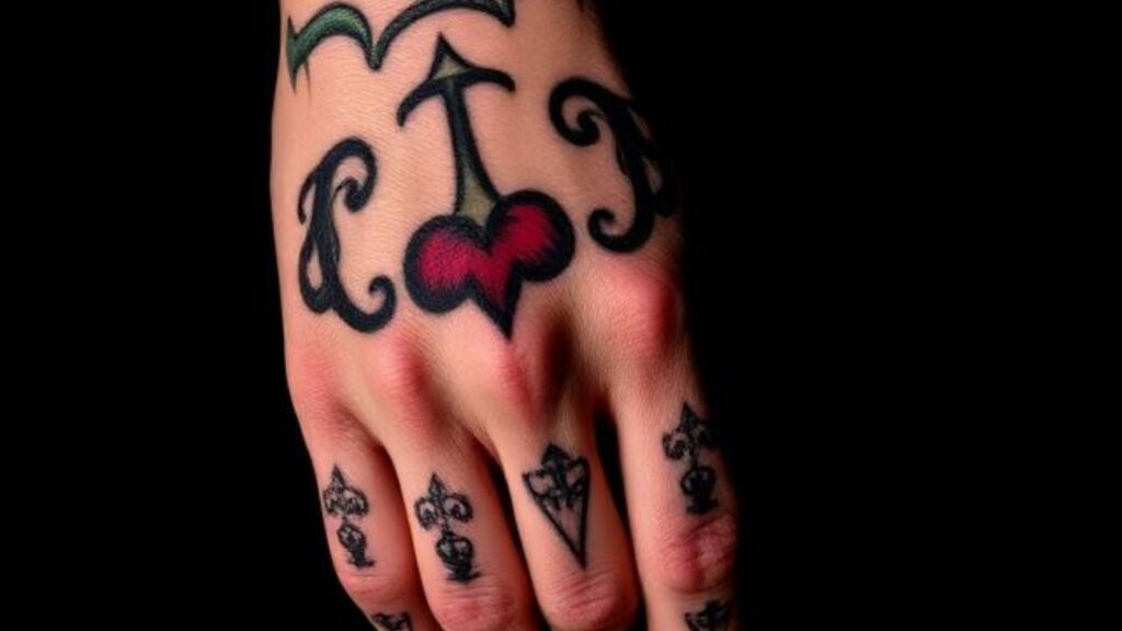 joker hand tat