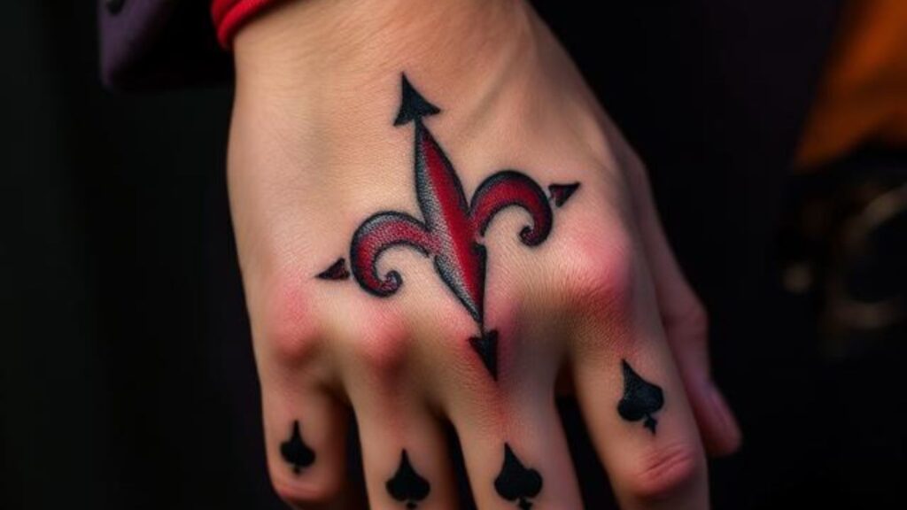 joker hand tat