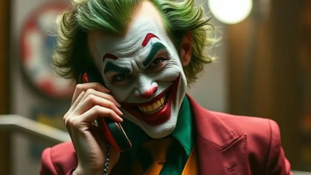 joker on the phone