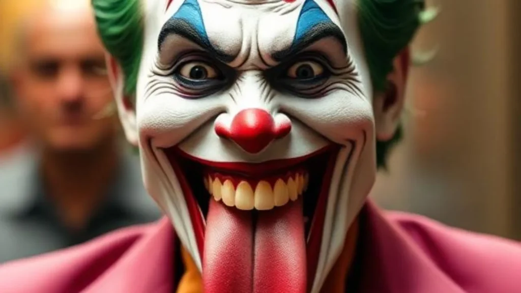 joker tongue out meme