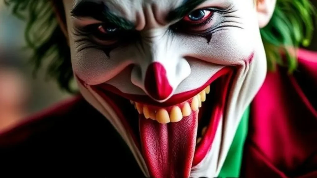 joker tongue out meme