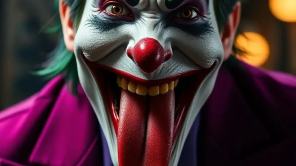 joker with tongue out