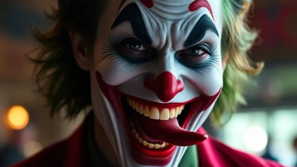 joker with tongue out