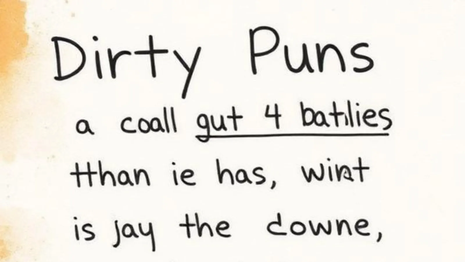 Dirty Puns and Jokes