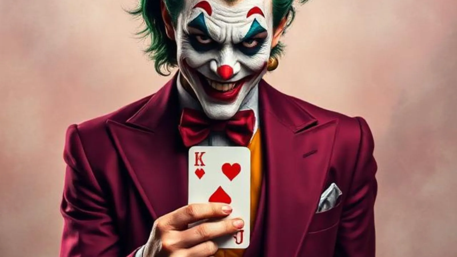 joker holding card