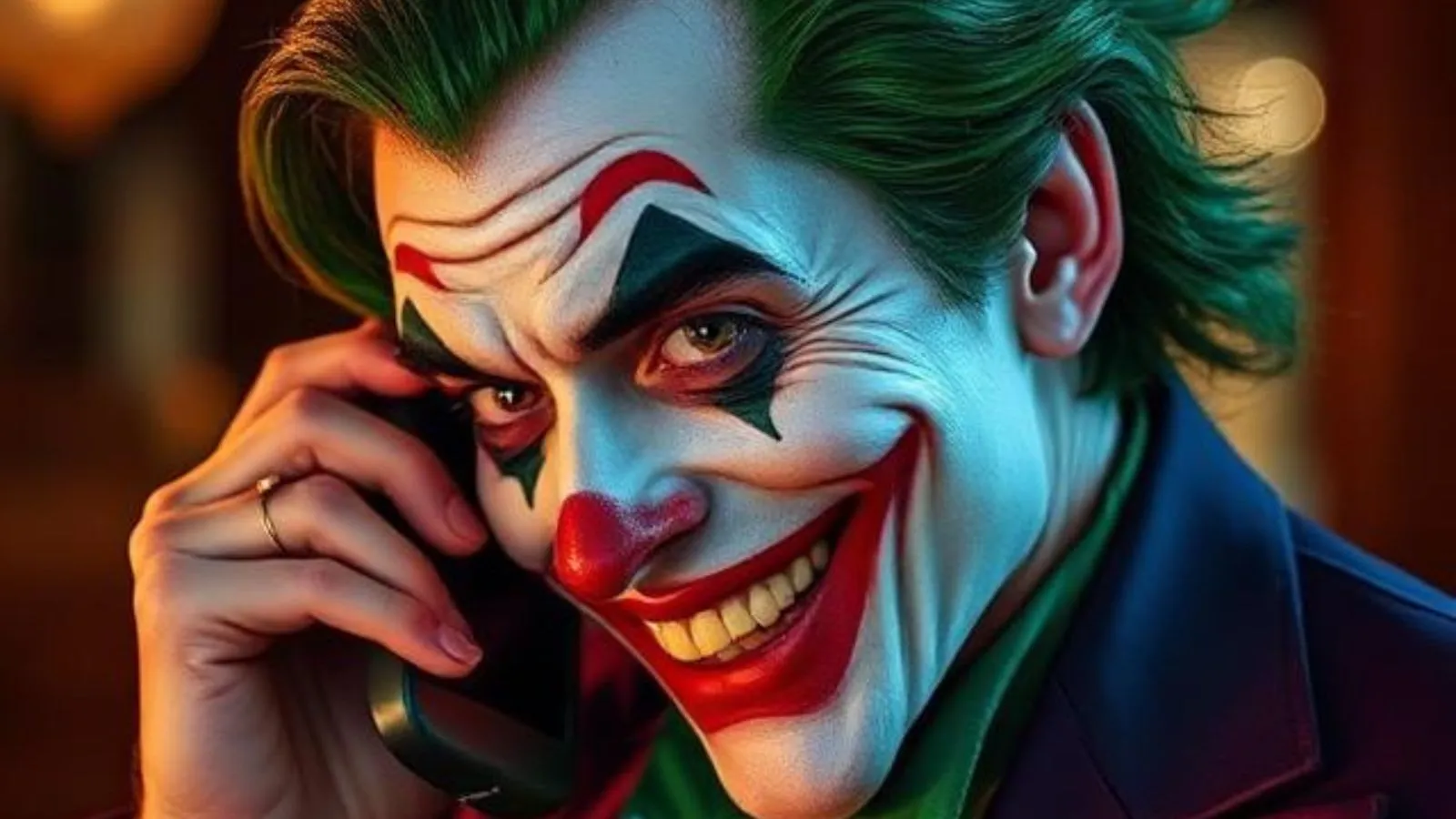 joker on the phone
