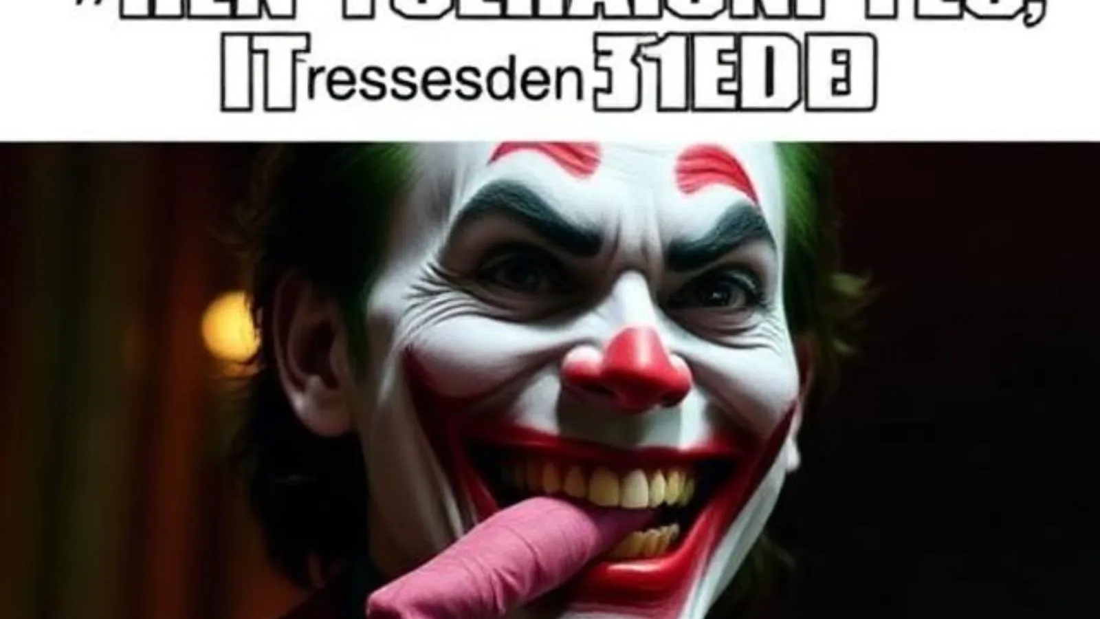 joker tongue out meme