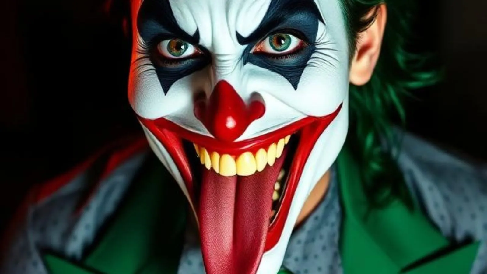 joker with tongue out